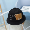 Baby Cute Bear Pattern Letter Embroidery Sunshade Bucket Hat