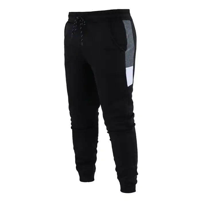 Men Fashion Color Blocking Drawstring Waist Sweatpants