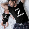 Beer Monster MilkChildren'S Romper Parent-Child Father-Child Father-Daughter Casual Loose Round Neck Top