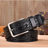 Men Fashion Casual Personality Vintage Genuine Leather Rivet Metal Buckle Embossed Belt