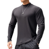 Men Casual Stripe Long-Sleeved Quick-Drying Sports Tight Top