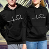 Couple Fashion Color Blocking Printed Long Sleeve Hoodie