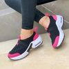 Women Fashion Plus Size Casual Fly Woven Elathe Strap Sneakers