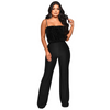 Fashion Solid Color Sequined Sleeveless Women Sequin Suspenders Jumpsuit