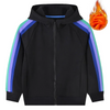 Kids Casual Long Sleeve Zipper Fleece-Lined Hooded Coat