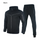 Men Fashion Hooded Zipper Long Sleeve Jacket And Sports Pants Two-Piece Set