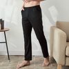 M-3XL Men Solid Color Loose Cotton Lounge Pants