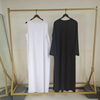 Ramadan /Eid Women Casual Solid Color Long Sleeve Dress Two-Piece Set