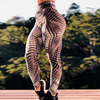 New Spider Web Print High-Waisted Elastic Sports Leggings Pants