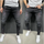 Men Fashion Ripped Paint Stretch Skinny Jeans