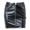 Women'S Fashion Sexy Leather Slim Zipper Skirt