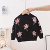 (Buy 1 Get 1) Children Kids Baby Fashion Girls Long Sleeve Flower Knitted Pullover Sweater