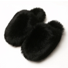 Winter Women Plus Size Fashionable Thickened Warm Plush Non-Slip Flat Slippers