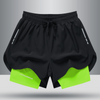 Men Fashion Quick-Drying Breathable Fake Two-Piece Tight Sports Shorts