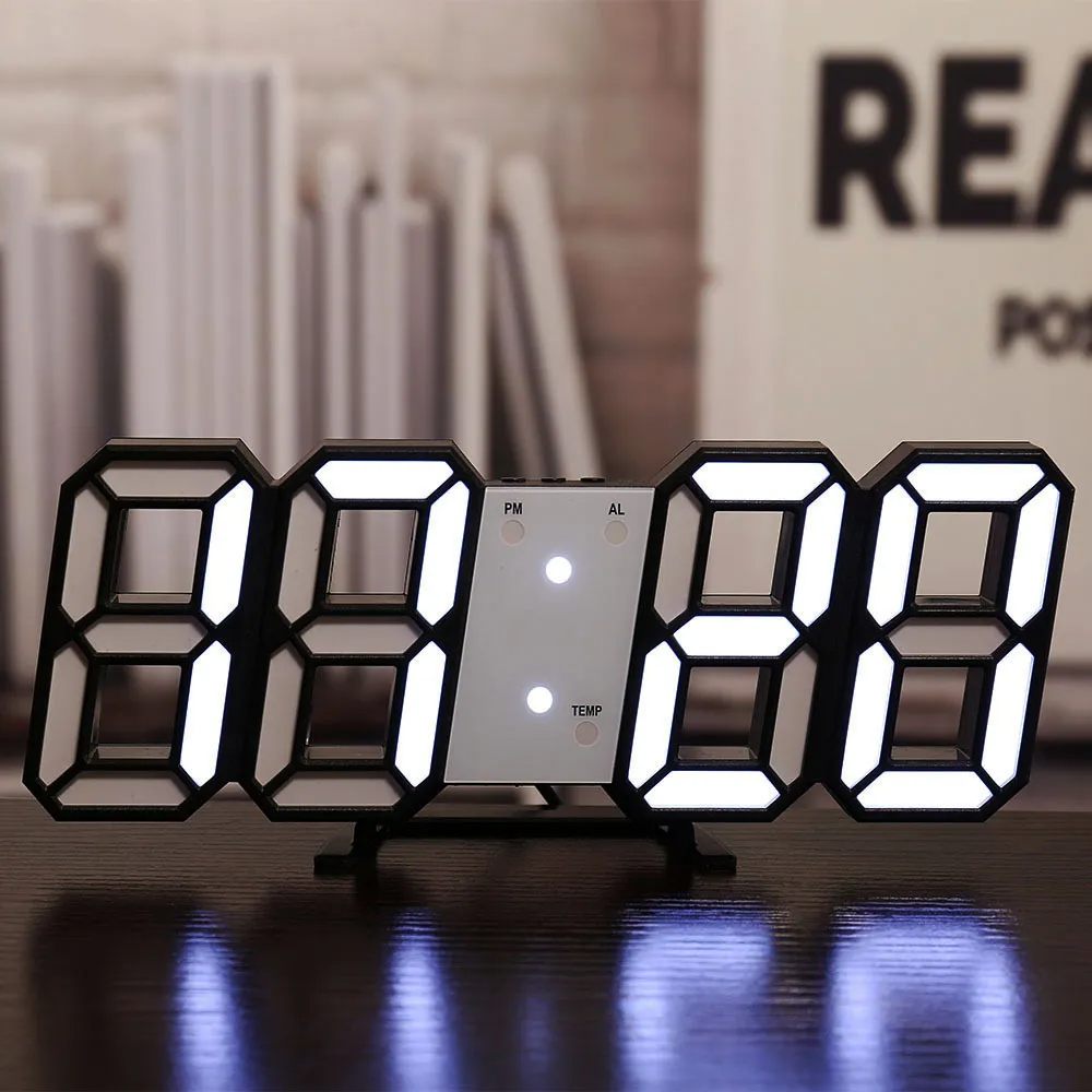 Nordic Digital Alarm Clocks Wall Hanging Snooze Table Calendar Thermometer Electronic Clock