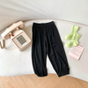 Kids Simple Solid Color Elastic Casual Pants