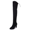 Suede Upper Round-Toe High Heel Solid Color Over The Knee Boots