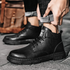 Men Fashion Mid To Help Personality Round Toe Distressed Vintage Boots