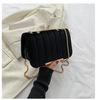 (Buy 1 Get 2) Women Fashion Solid Color Velvet Flap Square Chain Shoulder Crossbody Bag