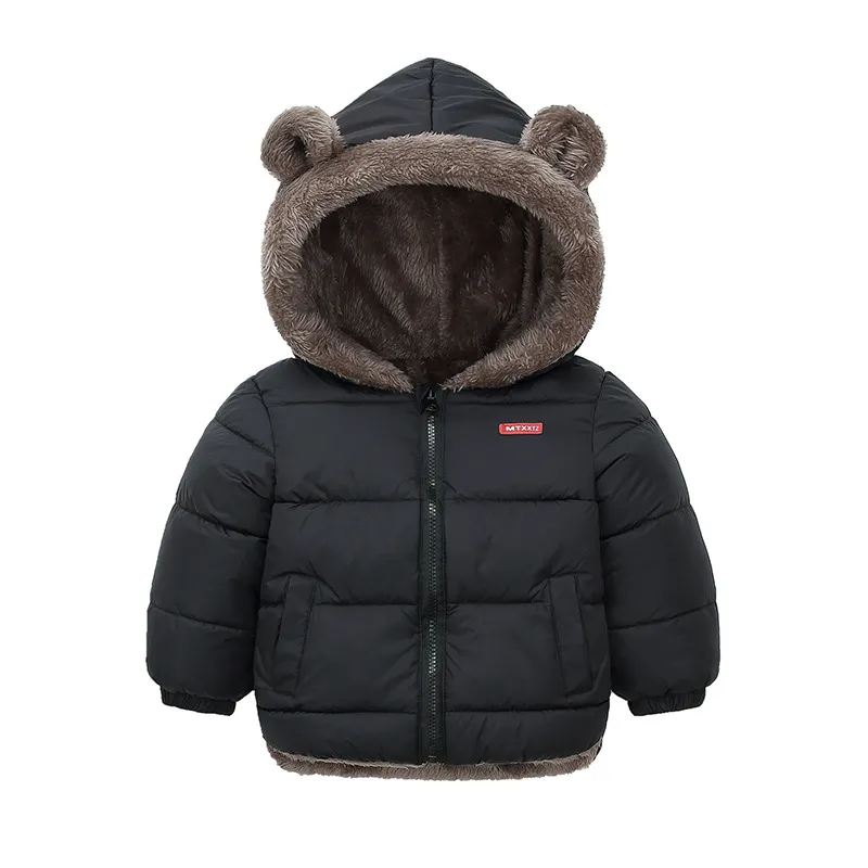 Kids Toddler Girls Boys Autumn Winter Fashion Casual Cute Solid Color Woollining Padded Coat