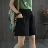 3 Pieces Women'S Fashion Basic Casual Cotton Linen Loose Solid Color Shorts