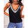 Fashion Women Summer Sequin Print Sleeveless V Neck Camisole Casual Vest