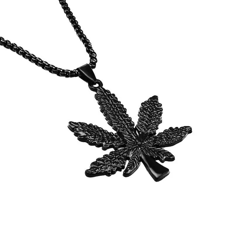 (Buy 1 Get 1) Hip Hop Style Maple Leaf Shape Design Necklace