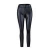 Women Solid Color Elastic Tight PU Leggings