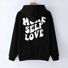 Women Slogan Letter Letter Back Print Long Sleeve Basic Hoodie