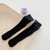 Kids Girls Basic Solid Color Hollow Out Breathable Socks