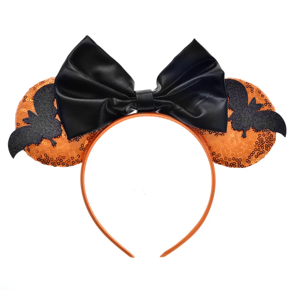 Kids Halloween Sequin Bow Bat Headband