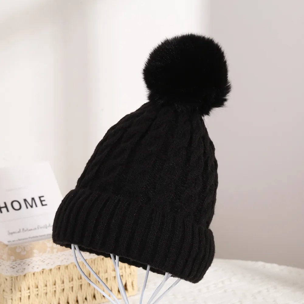 (Buy 1 Get 1) Neutral Fashion Casual Twist Wool Ball Knitting Hat