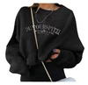 Women Long-Sleeved Autumn Winter Loose Letter Sweatshirt