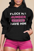 Fashion Women Casual Letter Printed Long Sleeve Hoodie