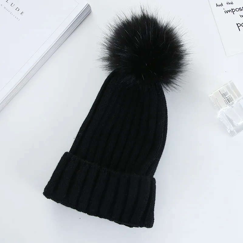 (Buy 1 Get 1 ) Autumn And Winter Women Fashion Solid Color Warm Wool Ball Curling Knitted Hat