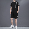 Men Casual Round Neck Short-Sleeved Large Size Loose T-Shirt And Shorts Two-Piece Set