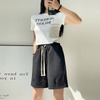 Women'S Fashion Casual Embroidered High Waist Sports Loose Wide Leg Shorts