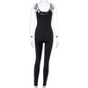 Women Solid Color Yoga Sports Jumpsuit