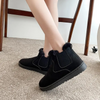 Women Winter Fashion Solid Color Fleece-Lined Round Toe Snow Boots