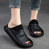 Women Fashion Casual Solid Color Round Toe Peep Toe Slippers