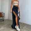 Women Fashion Sexy Edgy Slit Denim Pants