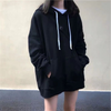 Plus Size Women Casual Basic Solid Color Student Long Sleeve Loose Hoodie