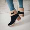 Suede Upper Chunky Heel Mid Calf Boots Shoes