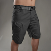 Men Casual Outdoor Solid Color Multi-Pocket Mid-Waist Plus Size Loose Shorts