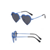 Girls Fashion Heart Shape Flower Decoration Sunglasses