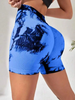 (Buy 1 Get 1) Fashion Tie Dye Women Rib-Knit Sports Yoga Biker Shorts