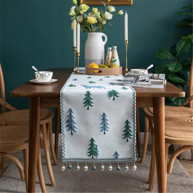 33*180cm/33*200cm Household Tassel Table Cloth