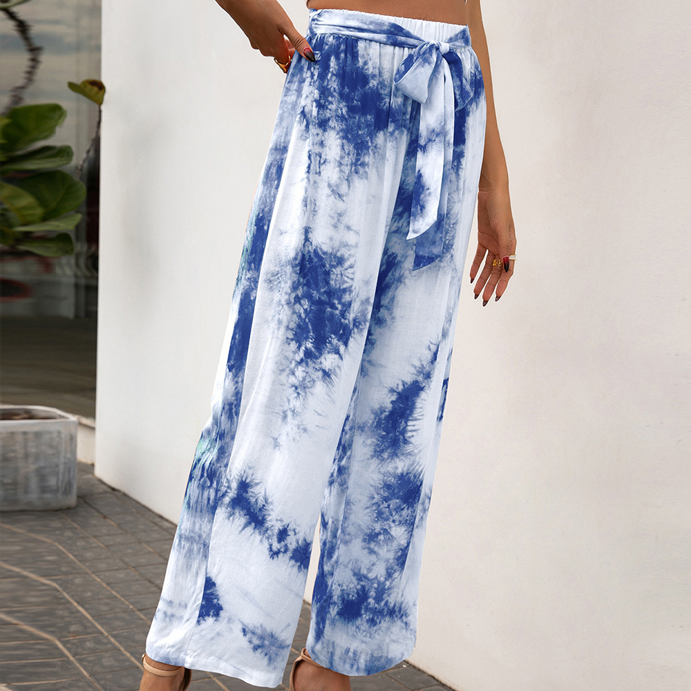 Women'S Fashion Casual Tie Dye Wide Leg Pants