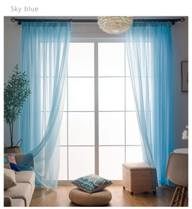 (Buy 1 Get 1) Solid Color Rod Screen Curtain