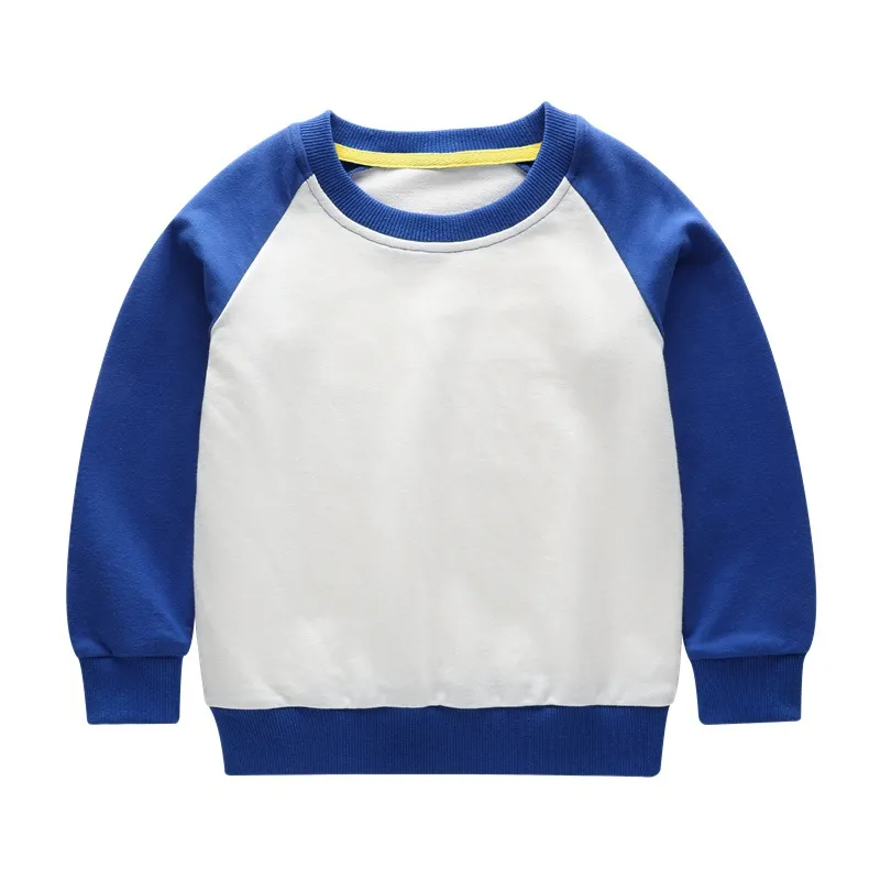 Children Kids Toddlers Fashion Boys Girls Patchwork Color Blocking Long Sleeve Basic Sweatshirt